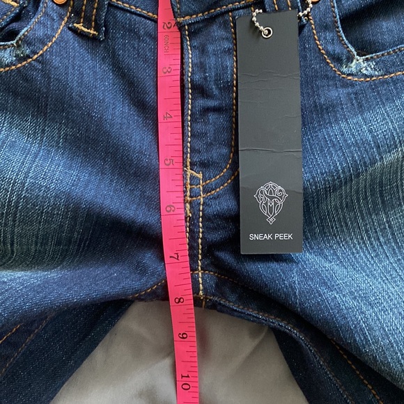 Sneak Peek low rise, wide legs Jean dark color - Picture 8 of 14